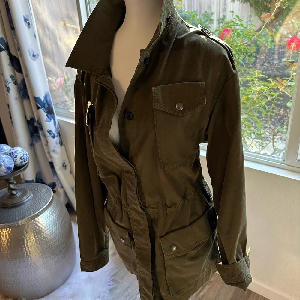 Banana Republic Army Green/khaki casual jacket. Ladies Medium.Like - Picture 2 of 7